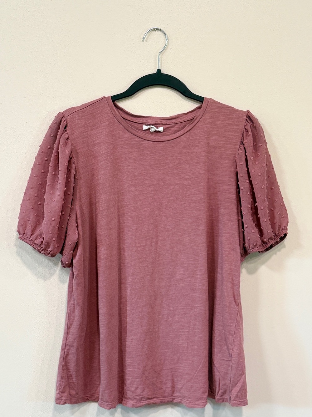 Maurice’s Women's Mauve Puff Sleeve Tee Cottagecore